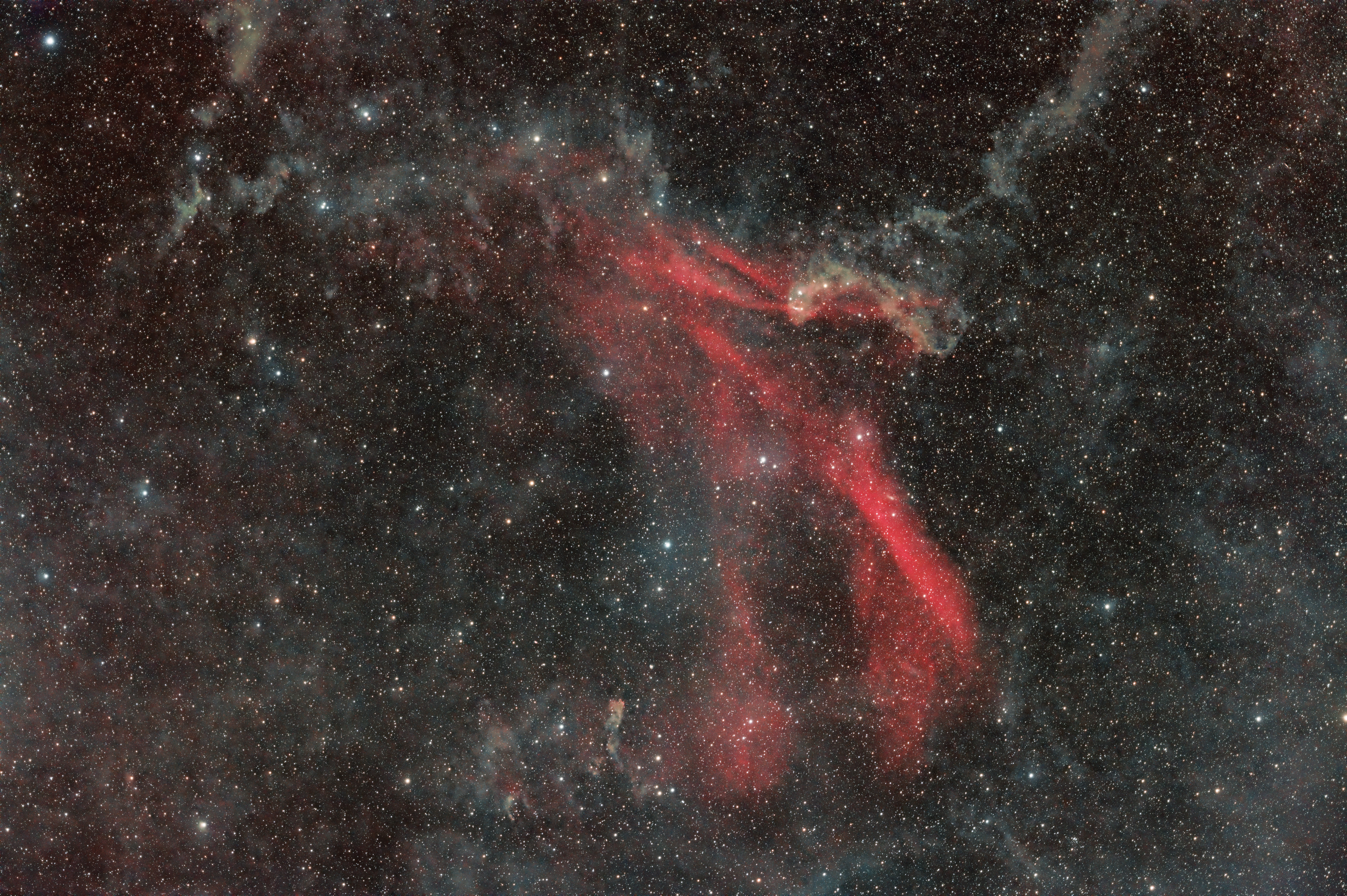 とかげ座の大星雲　Sh2-126　鷹の爪