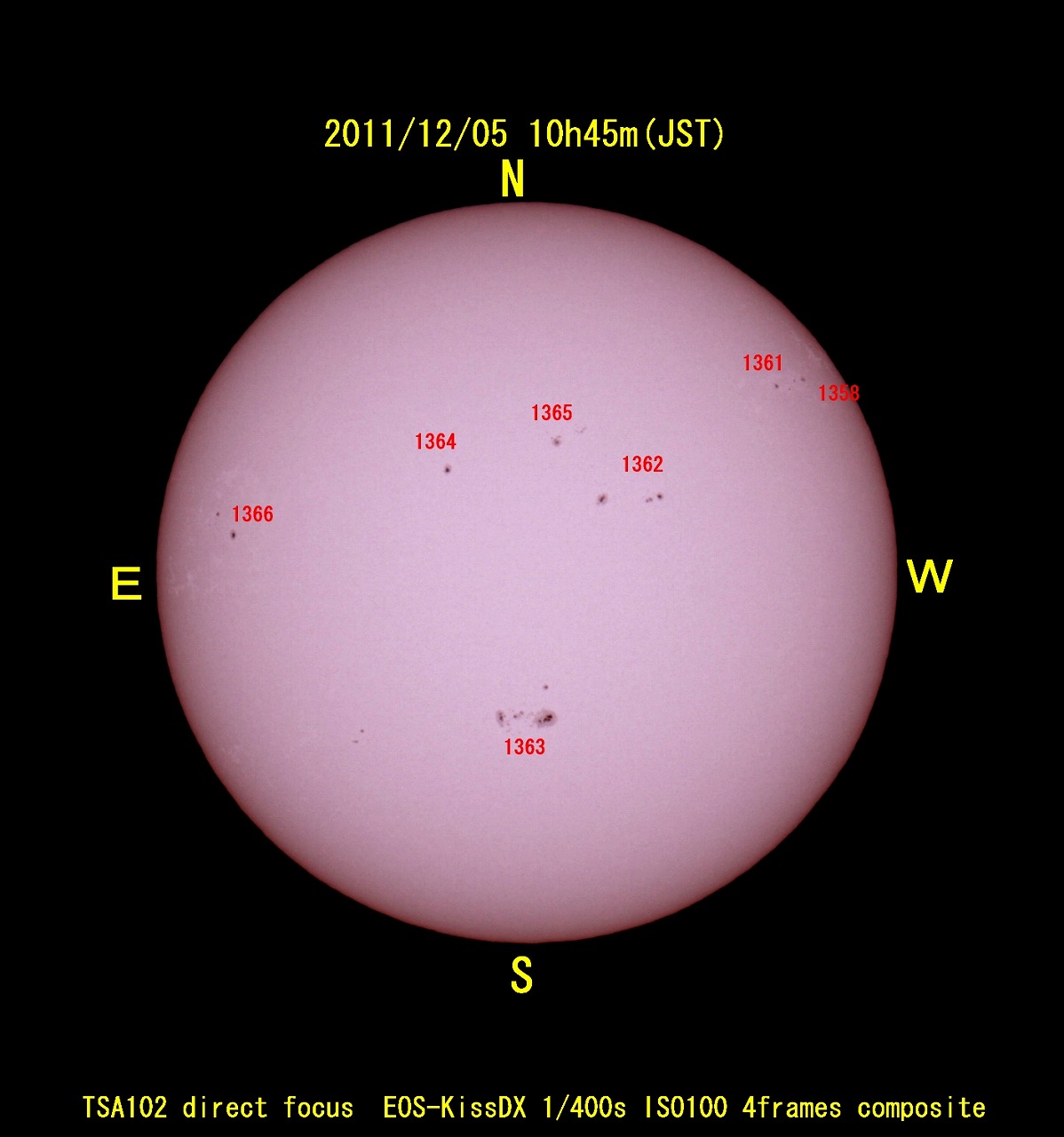 １２月５日の太陽